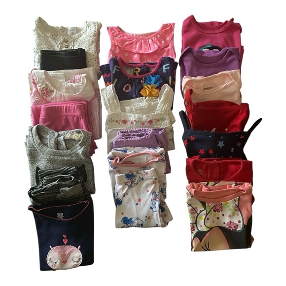 GIRLS 18 MONTH BUNDLE-20 PIECES-GOOD LAD-PEKKLE-BON BEBE AND MORE-#2 - Picture 1 of 9